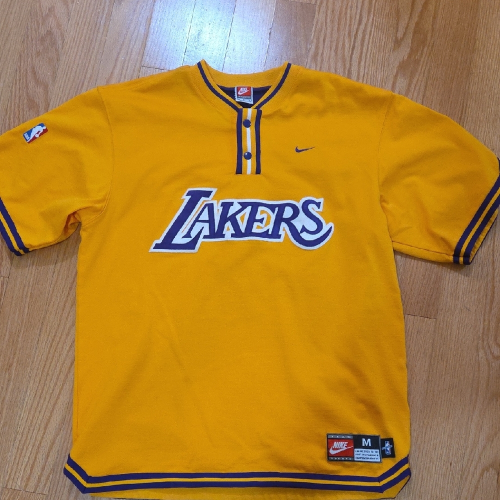 Nike Yellow and Purple Lakers Jersey